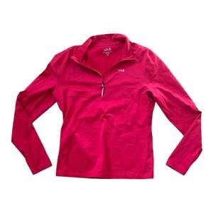 Lole 1/4 zip pullover top long sleeve cranberry woman’s size medium